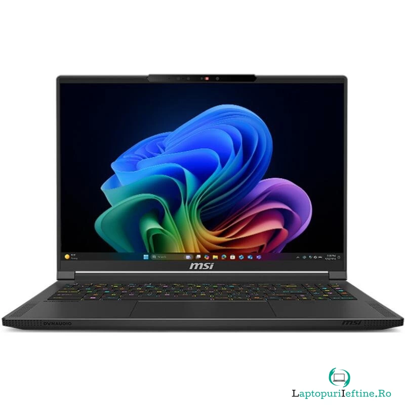 MSI Laptop Gaming MSI Stealth A16 AI+ A3XVFG, AMD Ryzen AI 9 HX 370, 16 inch QHD+, 32GB RAM, 1TB SSD, nVidia RTX 4060 8GB, Windows 11 Home, Negru
