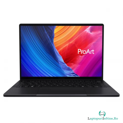 Asus Ultrabook ASUS 13.3'' ProArt PX13 OLED HN7306WI, 3K Touch, Procesor AMD Ryzen™ AI 9 HX 370 (24M Cache, up to 5.1 GHz), 32GB LPDDR5X, 2TB SSD, GeForce RTX 4070 8GB, Win 11 Pro, Negru la 14,206.99 lei ron