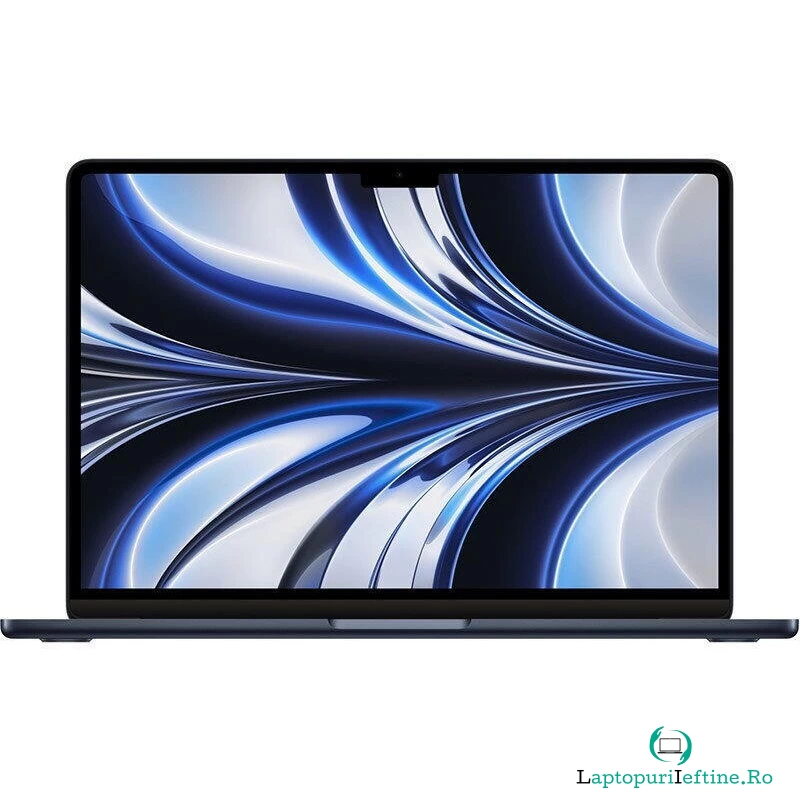 Apple Laptop MacBook Air 2022, 13.6 inch, Apple M2, 8Core CPU 8Core GPU, 16GB RAM, 256GB SSD, 67W, MacOS, Negru la 10,029.99 lei ron